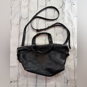 Madewell Mini Tote Crossbody Leather Bag Black Handles Classic Minimalist Small